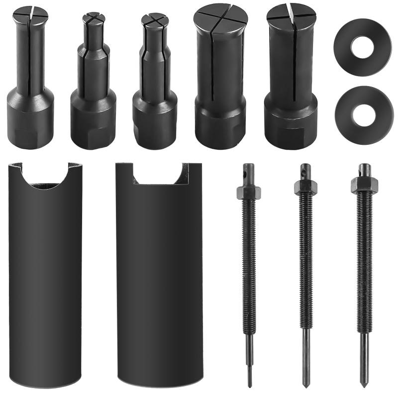 12 Stück 9-23mm Innenlager Abzieher Set, Radlager Abzieher Motorrad, Motorrad Innenlager-Auszieher-Kit mit 5tlg Offene Clips, Innenabzieher Kugellager Lagerabzieher, Innen Fahrrad Bearing Puller von GOMETY