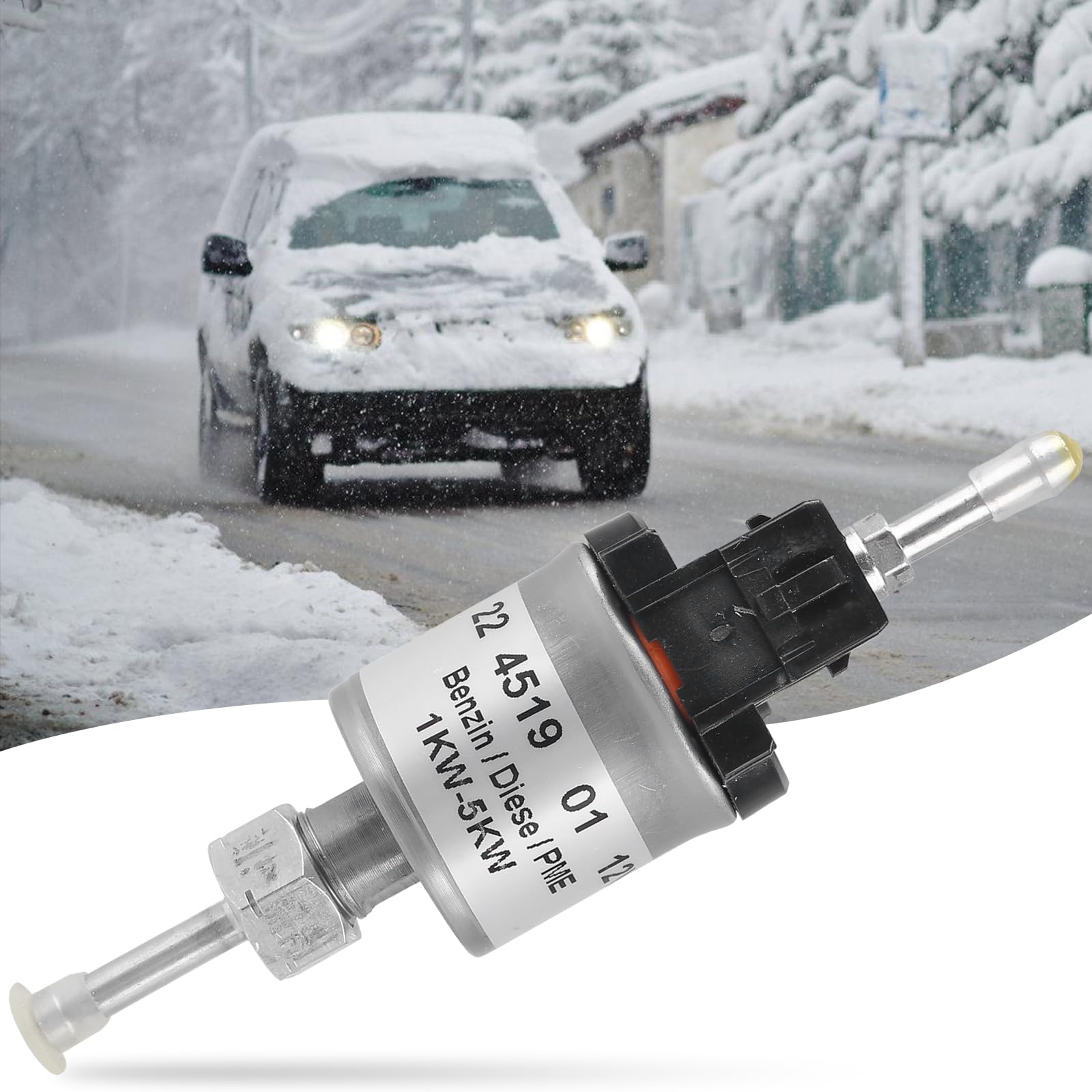 Dosierpumpe Standheizung, 12V 22ML Leise Kraftstoffdosierpumpe mit Ölpumpendeckel, 1-4KW Elektrische Diesel Heizungspumpe, Ersatzteil Ölpumpe für Diesel Standheizung Eberspächer Airtronic D2/D4 von GOMETY