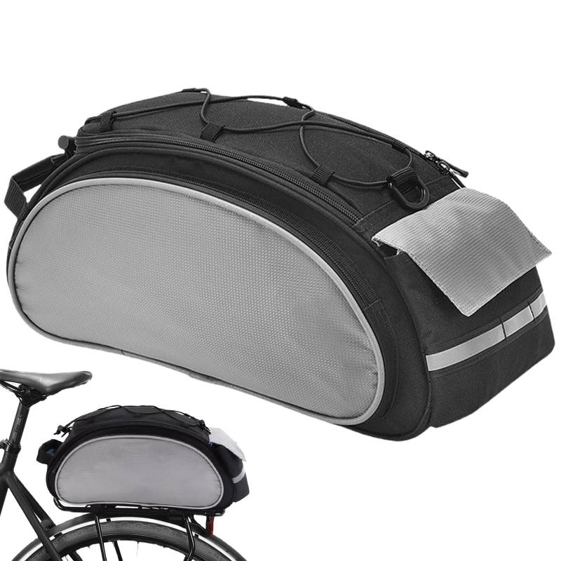 GOMETY Fahrradtaschen für Gepäckträger, Fahrradtasche Fahrrad 3in1 Gepäckträgertasche 40x16x21cm Wasserdicht & Reflektierend Fahrradtasche Gepäckträger Hinten(Schwarz) von GOMETY