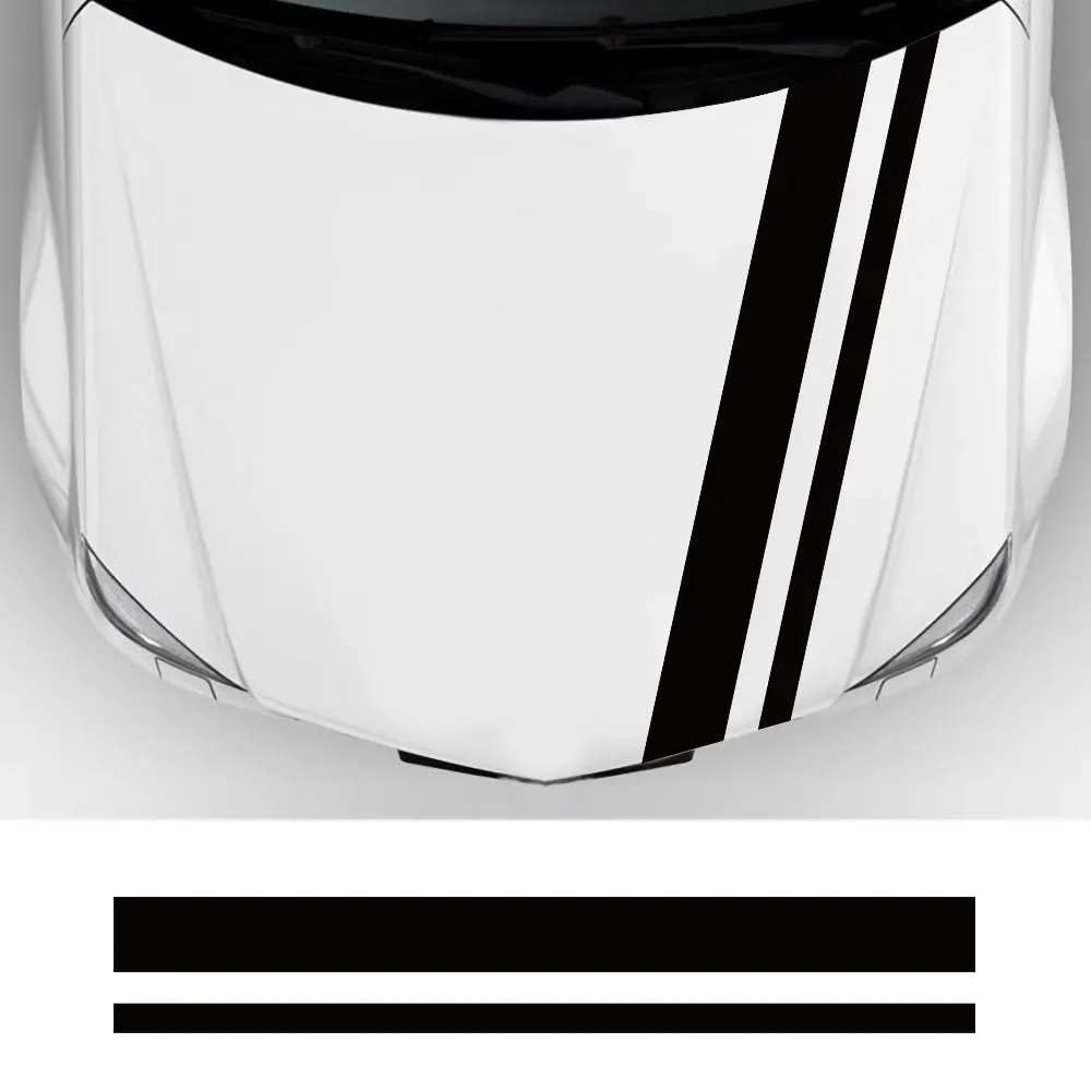 Universal Auto Motorhaube Abdeckung Aufkleber Klassisch Streifen Grafik Styling Vinyl Film Aufkleber Auto Karosserie DIY Dekoration Tuning Zubehör von GONGCAO