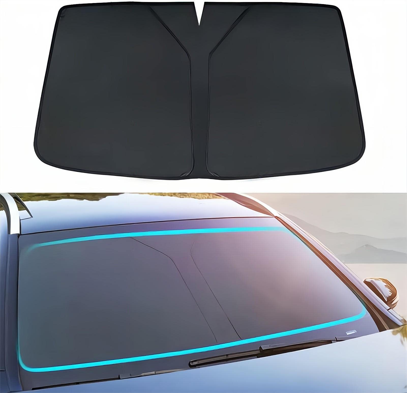 Sonnenschutz Auto Frontscheibe für Volvo XC40, Sonnenschutz für Windschutzscheibe Sommer Hitzeschutz UV Schutz Auto Zubehör,Black von GOOBIX