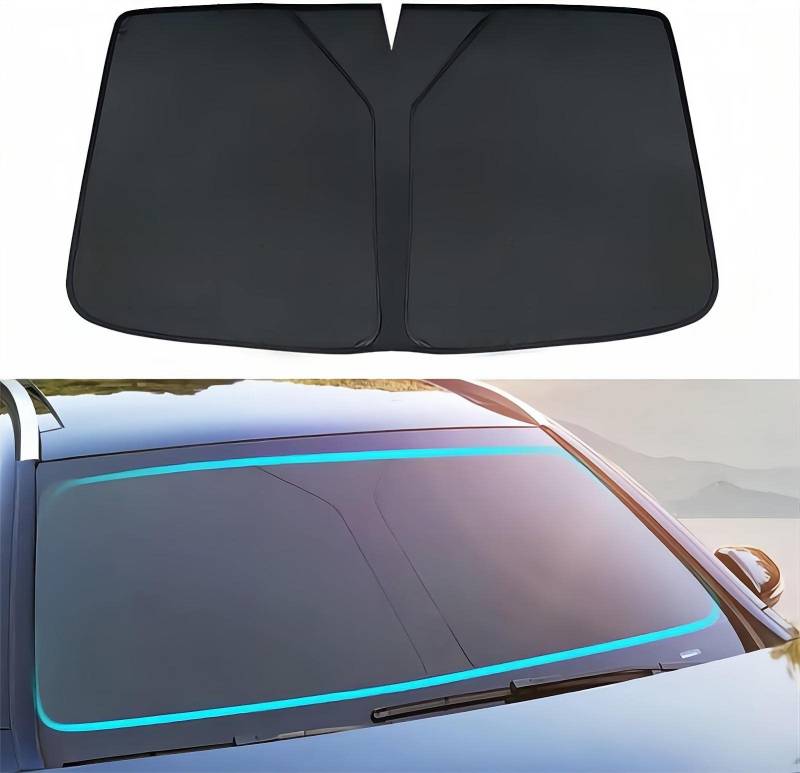 Sonnenschutz Auto Frontscheibe für Volvo XC40, Sonnenschutz für Windschutzscheibe Sommer Hitzeschutz UV Schutz Auto Zubehör,Black von GOOBIX