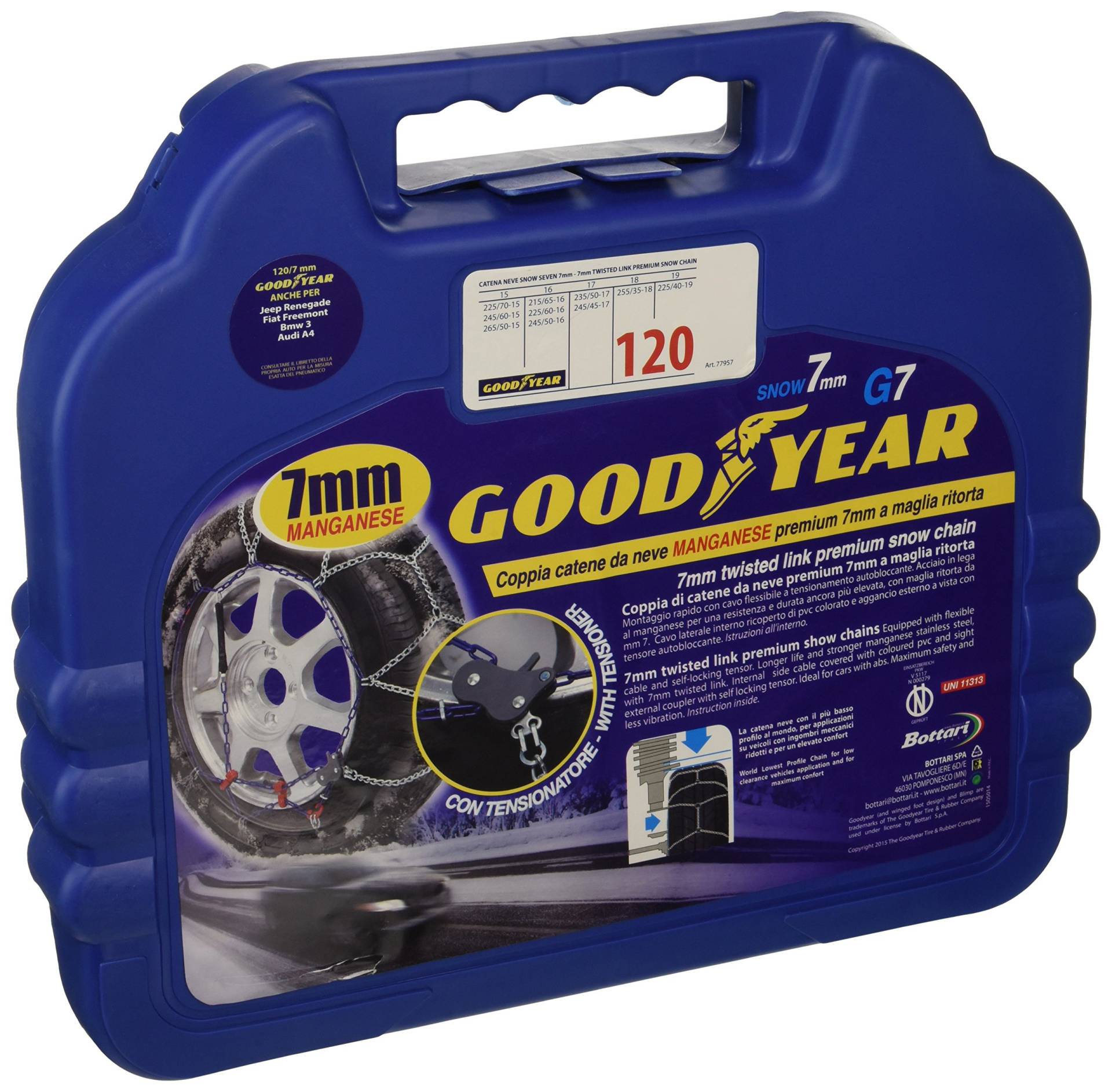 Goodyear 77957 Schneeketten 7 mm für auto, Größe 120 von Goodyear