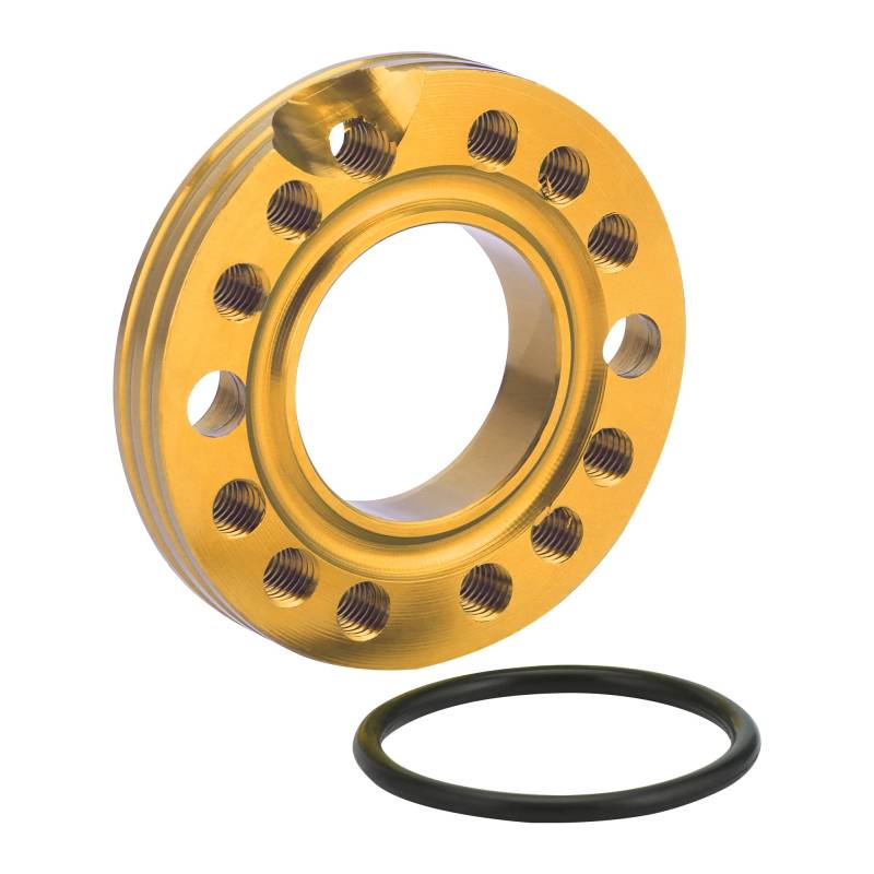 GOOFIT Gold 28mm Vergaser Spacer Adapater Zulassung Manifold Platte Spinner Ersatz für 50cc 70cc 90cc 125cc Sunl Taotao NST Roketa ATV AFFE DAX Quad Pitbike von GOOFIT