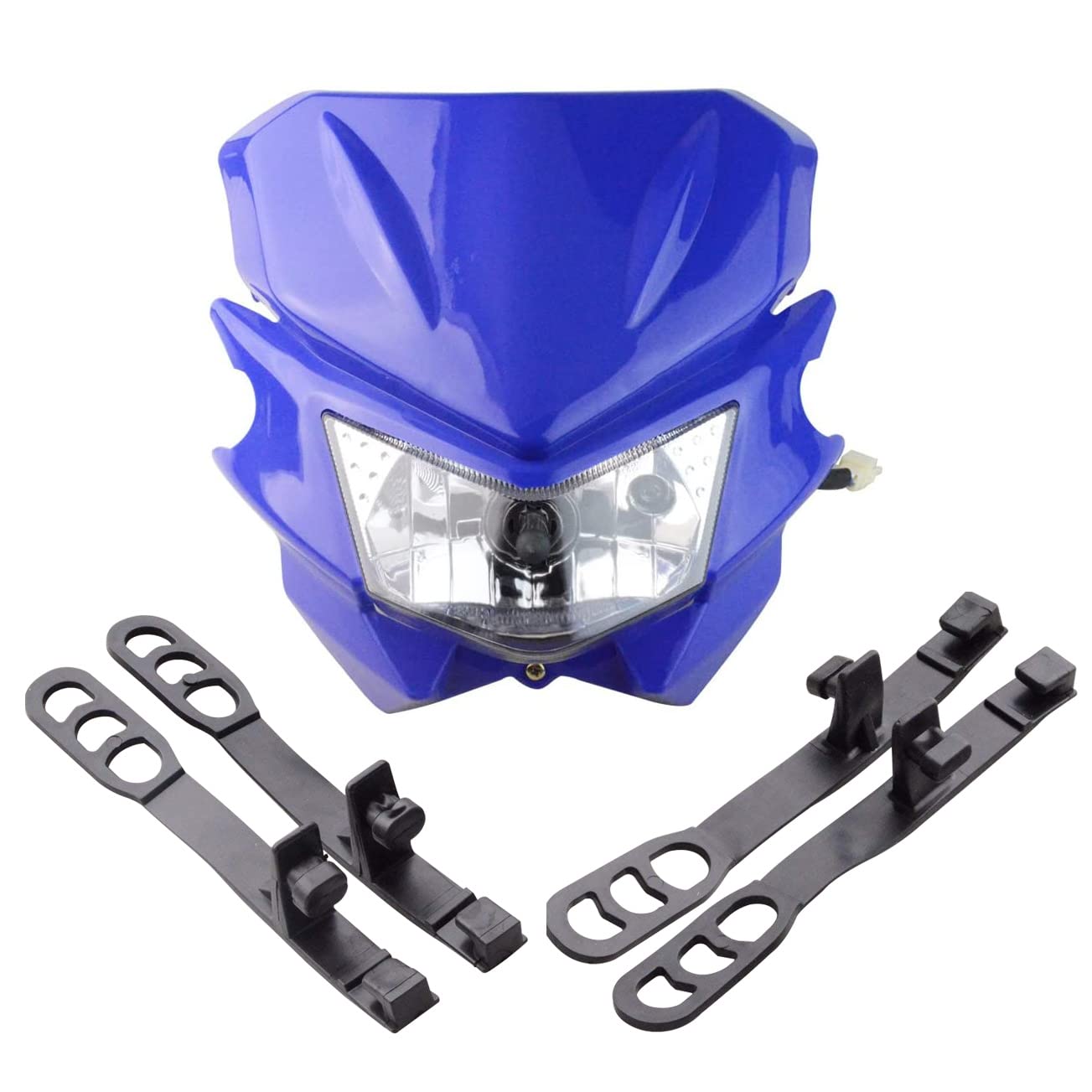 GOOFIT Motorrad Motocross Scheinwerfer Maske Verkleidungslicht Verkleidungs Lampshade Passt Ersatz für KX125 KX250 KXF250 KXF450 KLX200 KLX250 KLX450 Blau von GOOFIT