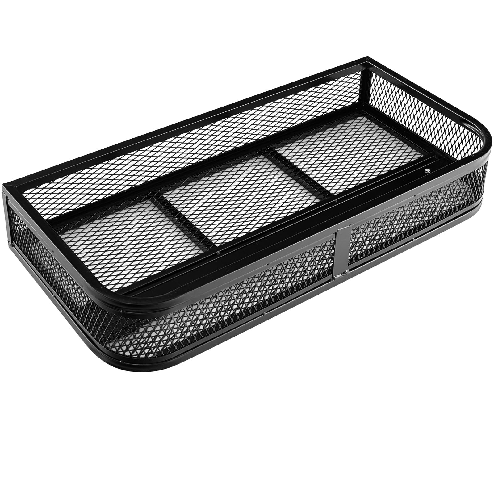 GOPLUS ATV Frontgepäckkorb, ATV Transportkorb aus Metall für Angeln & Jagen & Camping, Frontladekorb, Front Rack Gear Basket, 92×44×16,5 cm, Schwarz von GOPLUS