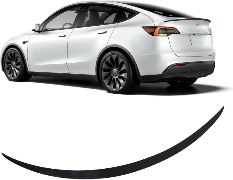 GOQELK Tesla Model Y Heckspoiler aus mattem Kohlefaser，Tesla Model Y Spoiler Heckspoiler Flügel Lippe Matt Kohlefaser für 2020 2021 2022Stilvolles Zubehör für mehr Leistung und Ästhetik von GOQELK