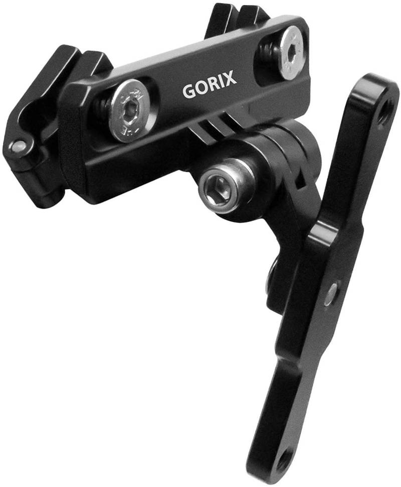 GORIX Fahrrad Flaschenhalter Adapter Halterung verstellbar MTB Rennrad Lenker Wasserflaschenhalter Sattelstützenhalterung (GX-SDLBC) (schwarz) von GORIX