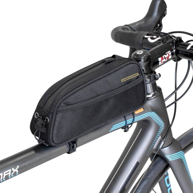 GORIX Oberrohrtasche, wasserdichte Kabelloch-Schnelltyp-Rennrad-Rahmentasche (Quick TOP Tube Bag) von GORIX