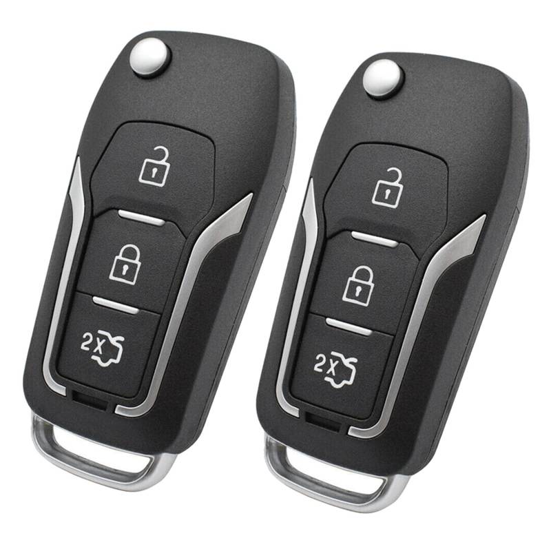 GOSIA 2 x Schlüsselabdeckung für Autoschlüssel für Focus Fiesta Mondeo C-Max von GOSIA