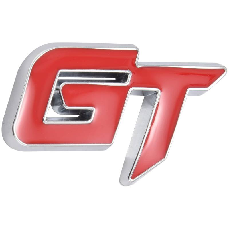 GOSIA 3D GT Logo-Aufkleber, modisch, für Auto, Aufkleber, für Focus 2 3 Fiesta Mondeo Mk2, Rot / Silber von GOSIA