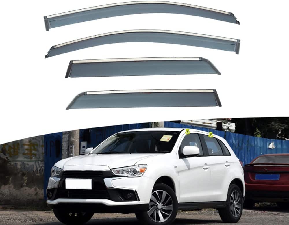 GOSUNA 4 Stück Autofenster Windabweiser für Mitsubishi ASX 2010-2020, Seitenfenster Regenabweiser Beschlagfrei Beschattung Deflektor Augenbrauen Dekoration Zubehör von GOSUNA