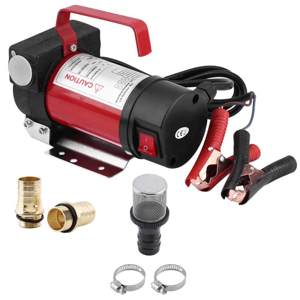 GOTOTOP Dieselpumpe Heizölpumpe selbstansaugend 12 V 160 W 40 l/min Ölabsaugpumpe Absaugpumpe, tragbar, Kraftstoff, Benzin, Flüssigkeit, Auto, Motorrad, Fahrzeug von GOTOTOP