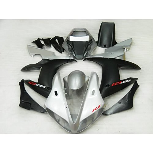 Gowe New schwarz 2002 2003 Motorrad Karosserie Verkleidung Set spritzgegossener Form für Yamaha YZF1000 R1 02–03 (15) [ck807] von GOWE