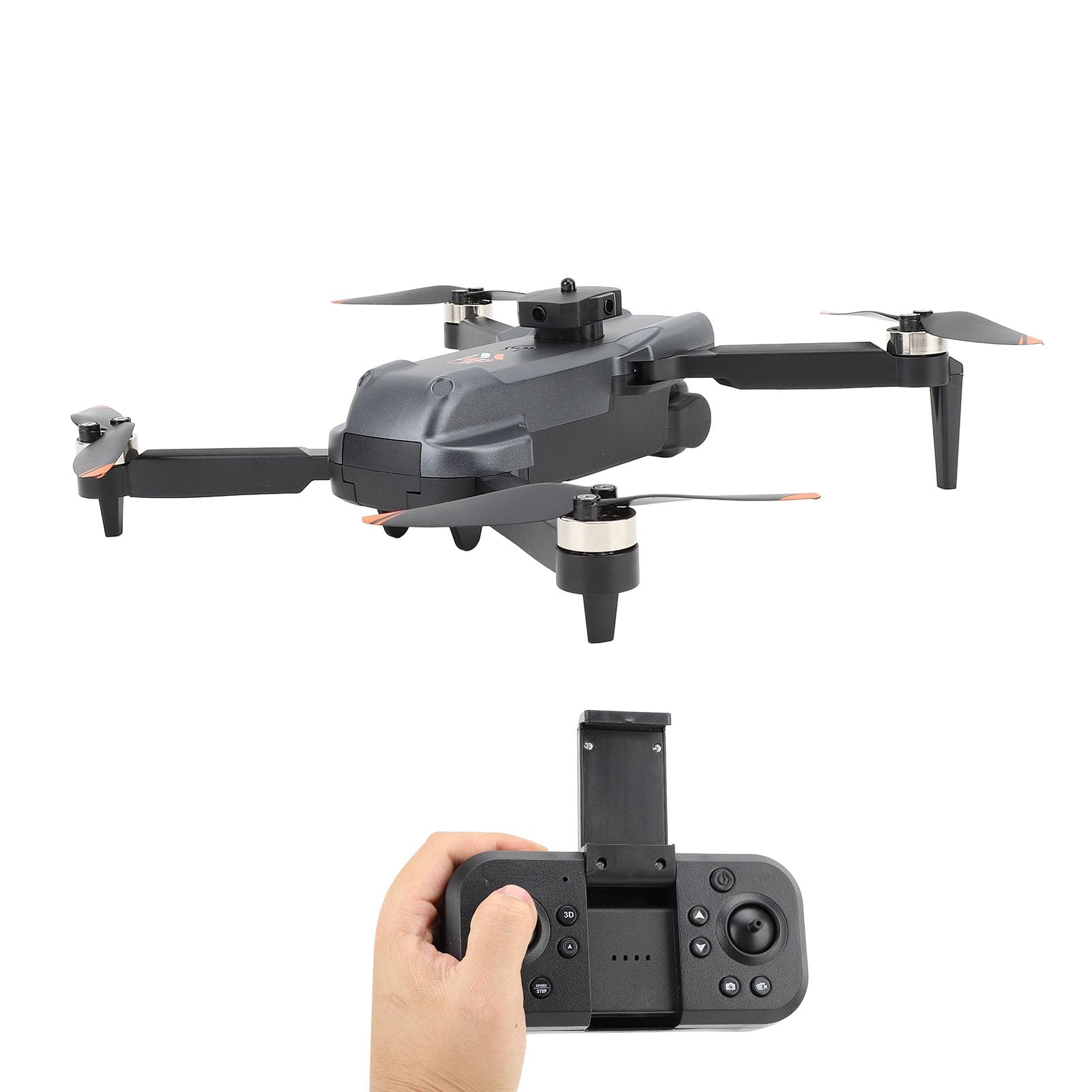 RC Drohne mit Dual Kamera 4K, WiFi Fernbedienung, Faltbarer Quadrocopter mit 4 seitiger Hindernisvermeidung, Optische Flusspositionierung, für Anfänger (BLACK) von GOWENIC