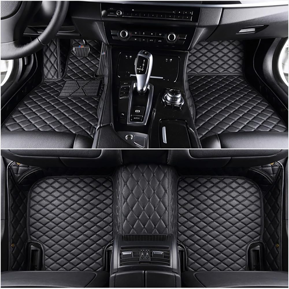 Auto Fußmatte für Land Rover Range Rover Evoque 4-Türer 2012-2015 Maßgeschneiderte Allwetter Leder Wasserdicht Staubdicht Kratzfest rutschfest Protection Liner,Full Black von GOYMFK