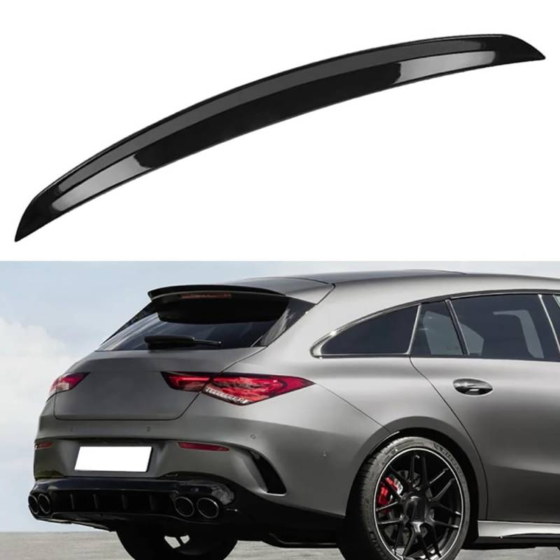 Auto Heckspoiler Hintere Kofferraum Dachspoiler Flügel für Benz CLA-Klasse X118 CLA180 CLA200 CLA260 CLA35 CLA45 AMG Shooting Brake 2020-2023 ABS Glänzend Schwarz Exterieur Accessories von GOYMFK