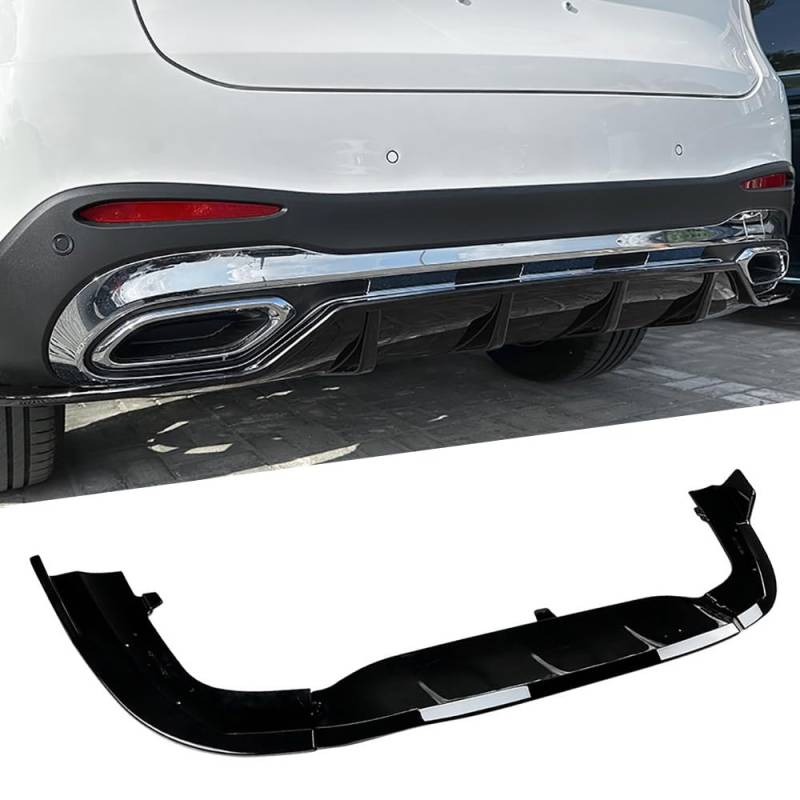 Auto Heckstoßstangen Lippe Diffusor Spoiler Splitter für Mercedes Benz GLC-Klasse X254 2023+ GLC260 GLC300 Körper Styling Zubehör,Glossy Black von GOYMFK