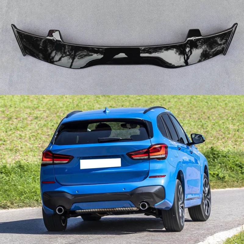 GOYMFK Glänzend Schwarz Auto Heckspoiler Hintere Kofferraum Fenster Dachspoiler Flügel für BMW X1 F48 2017 2018 2019 2020 2021 2022 Karosserie Styling Exterieur Zubehör von GOYMFK