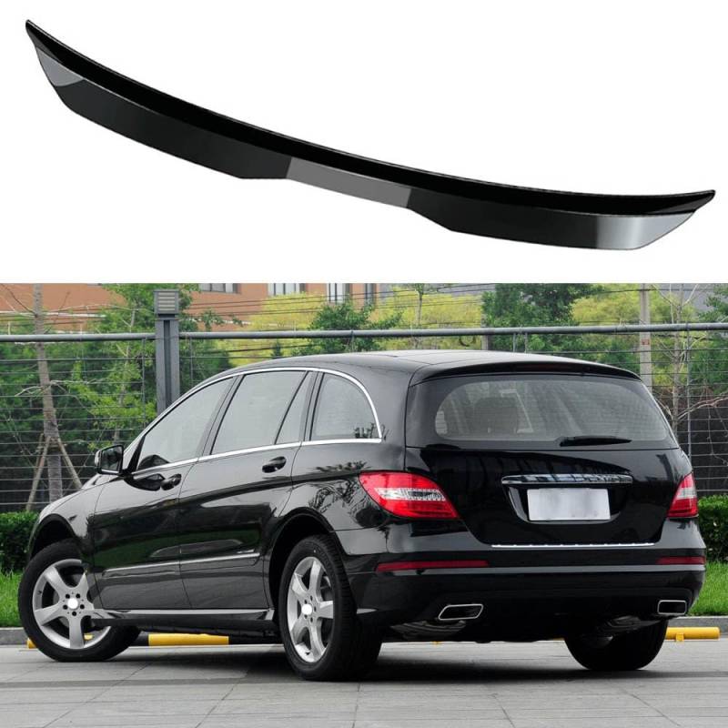 GOYMFK Glänzend Schwarz Auto Heckspoiler Hintere Kofferraum Fenster Dachspoiler Flügel für Benz R-Klasse W251 2006 2007 2008 2009 2010-2017 Karosserie Styling Exterieur Zubehör von GOYMFK