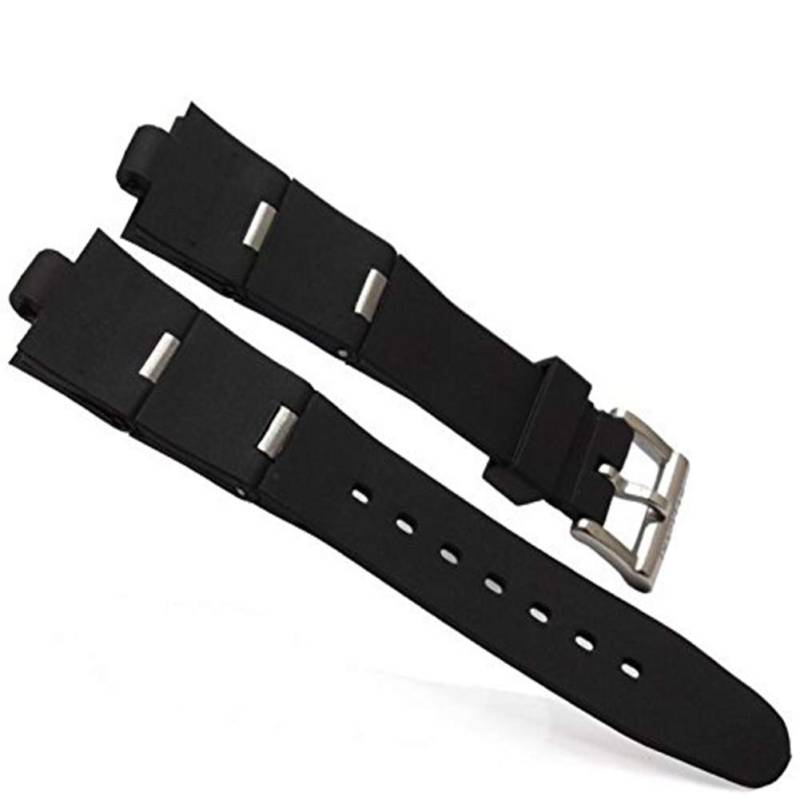 GOZAR Silikonarmband, Schwarze Farbe für watch-Silber-22Mm Uhren von GOZAR