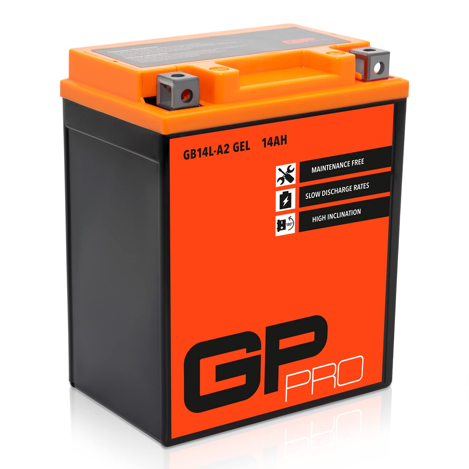 GP-PRO GB14L-A2 12V 14Ah GEL-Batterie (Kompatibel mit YB14L-A2 / 51411) (Wartungsfrei & Versiegelt) Akkumulator Motorrad Motorradbatterie von GP-PRO