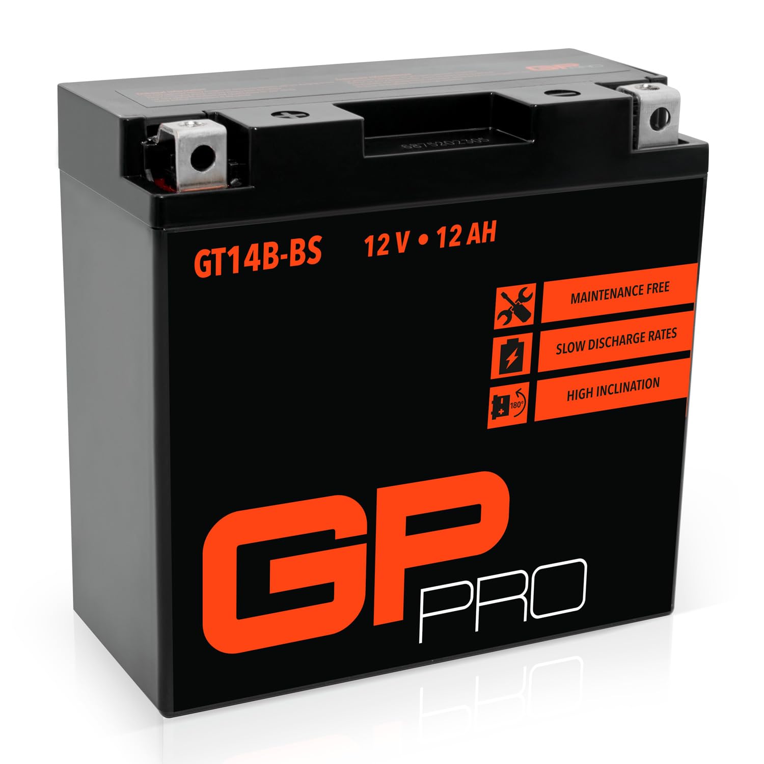 GP-PRO GT14B-BS 12V 12Ah GEL-Batterie (Kompatibel mit YT14B-BS / YT14B-4) (Wartungsfrei & Versiegelt) Akkumulator Motorrad Motorradbatterie von GP-PRO