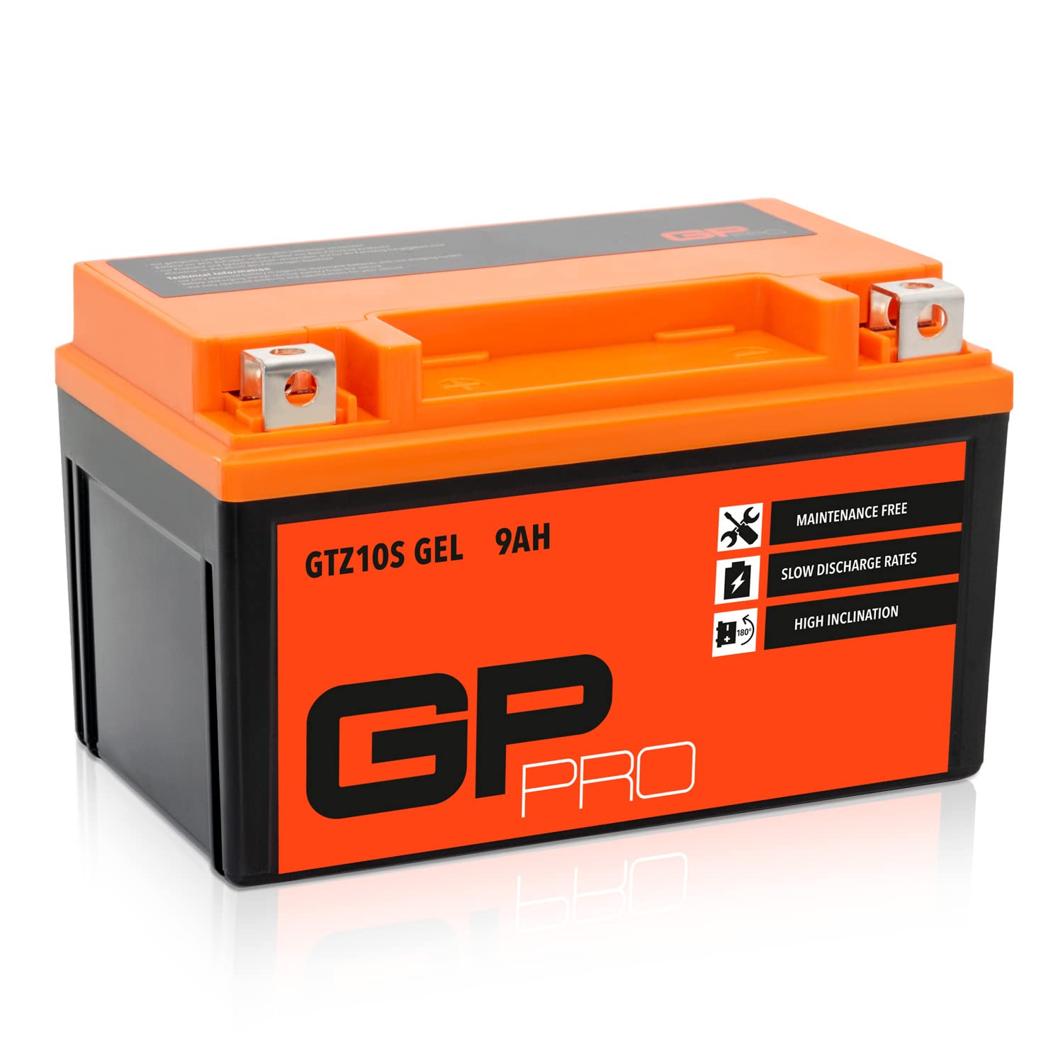 GP-PRO GTZ10S 12V 9Ah GEL-Batterie (Kompatibel mit YTZ10S / YTZ10-BS) (Wartungsfrei & Versiegelt) Akkumulator Motorrad Motorradbatterie von GP-PRO