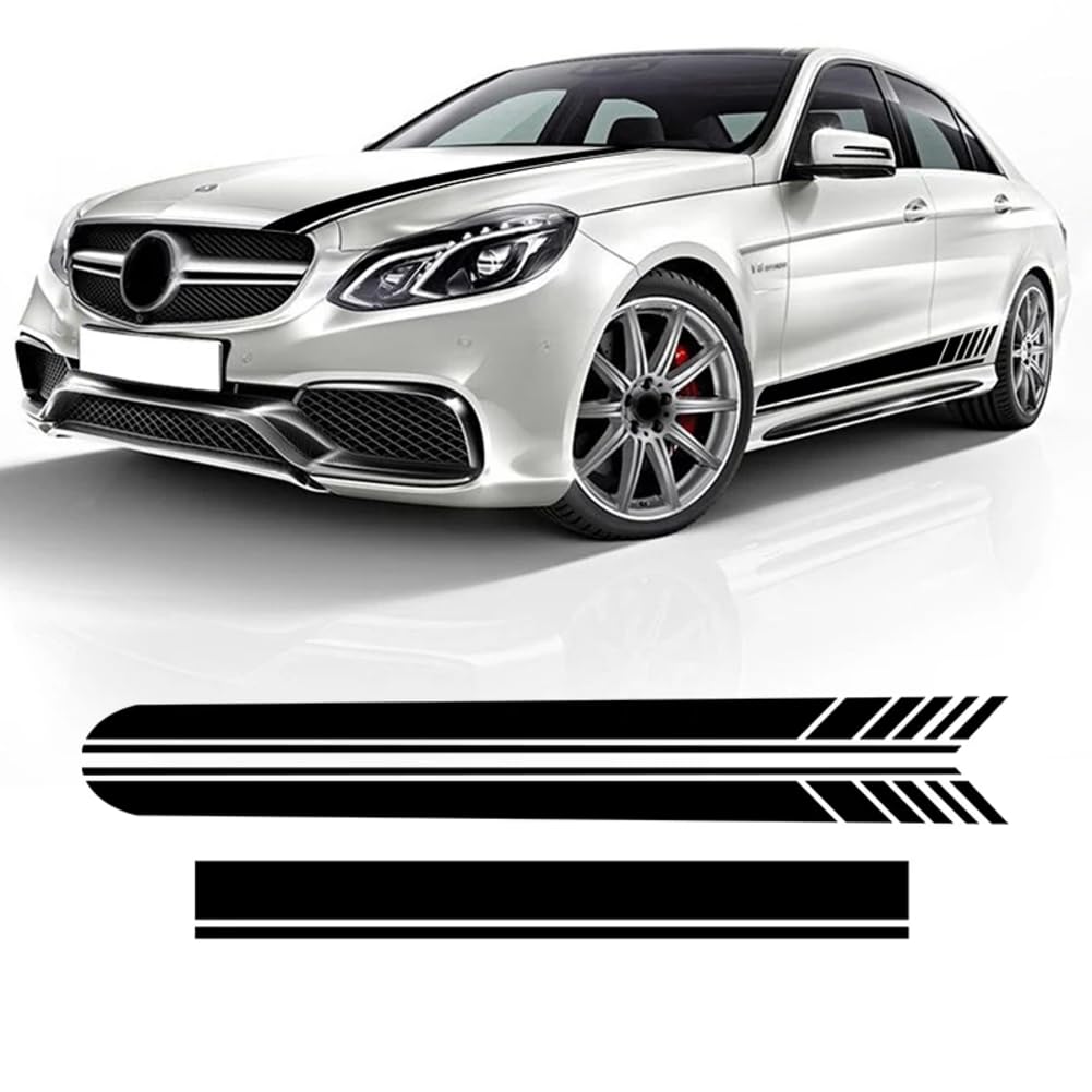 Edition 1 AMG Motorhaubenaufkleber Seitenstreifen Rockaufkleber, für M=ercedes B=ENZ E-Klasse W212 S212 A207 C207 E63 E250 E300 Zubehör von GPFNMRSN