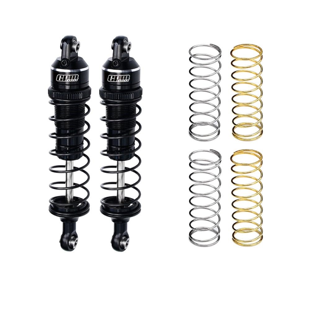 Aluminium 7075 Alloy Front Or Rear Adjustable Spring Shock 87mm for Traxxas 1/16 Mini Maxx 4WD RTR Brushless Monster Truck 107154-1 Upgrades - Black von GPM Racing