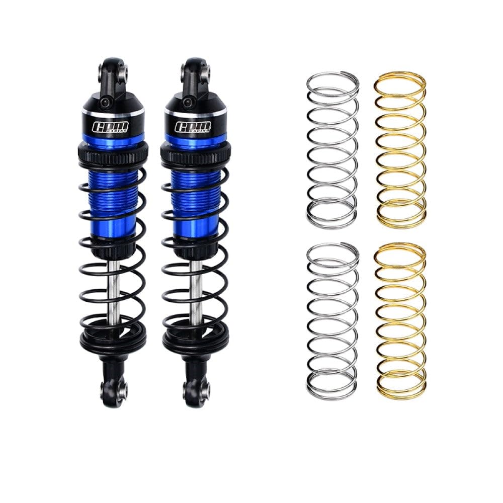 Aluminium 7075 Alloy Front Or Rear Adjustable Spring Shock 87mm for Traxxas 1/16 Mini Maxx 4WD RTR Brushless Monster Truck 107154-1 Upgrades - Blue von GPM Racing