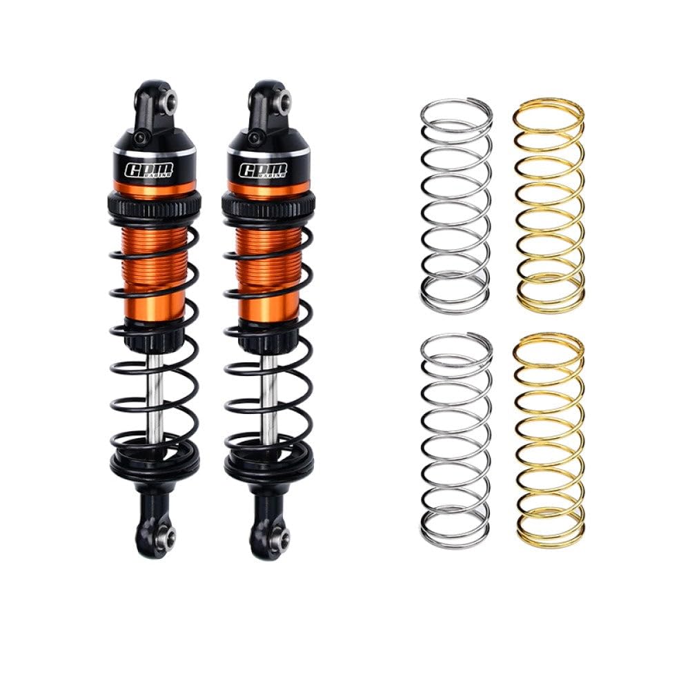 Aluminium 7075 Alloy Front Or Rear Adjustable Spring Shock 87mm for Traxxas 1/16 Mini Maxx 4WD RTR Brushless Monster Truck 107154-1 Upgrades - Orange von GPM Racing