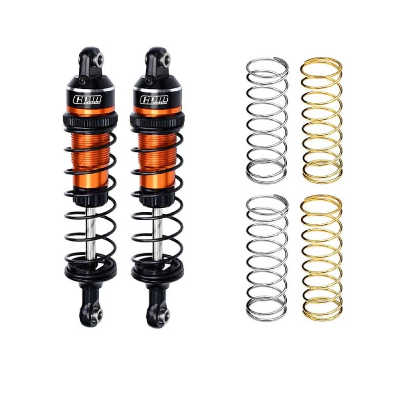 Aluminium 7075 Alloy Front Or Rear Adjustable Spring Shock 87mm for Traxxas 1/16 Mini Maxx 4WD RTR Brushless Monster Truck 107154-1 Upgrades - Orange von GPM Racing