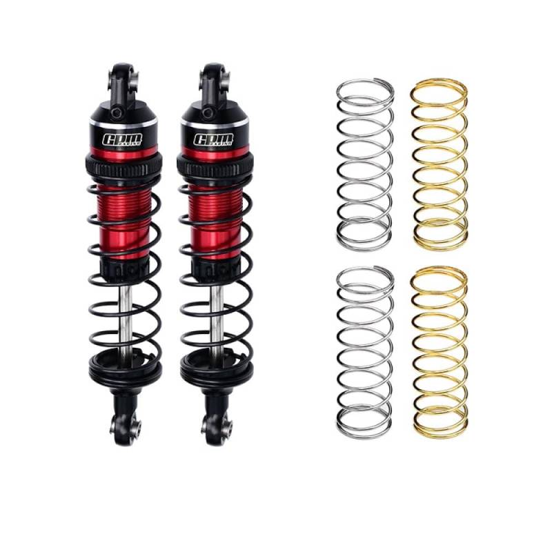 Aluminium 7075 Alloy Front Or Rear Adjustable Spring Shock 87mm for Traxxas 1/16 Mini Maxx 4WD RTR Brushless Monster Truck 107154-1 Upgrades - Red von GPM Racing