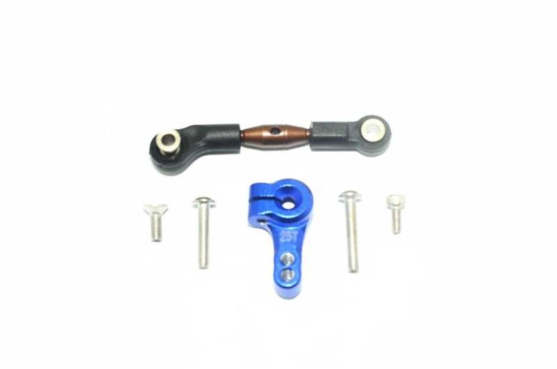 GPM Aluminium Servo Horn 25T mit Spurstange blau TRX Rustler, Slash 4x4 & 2WD von GPM