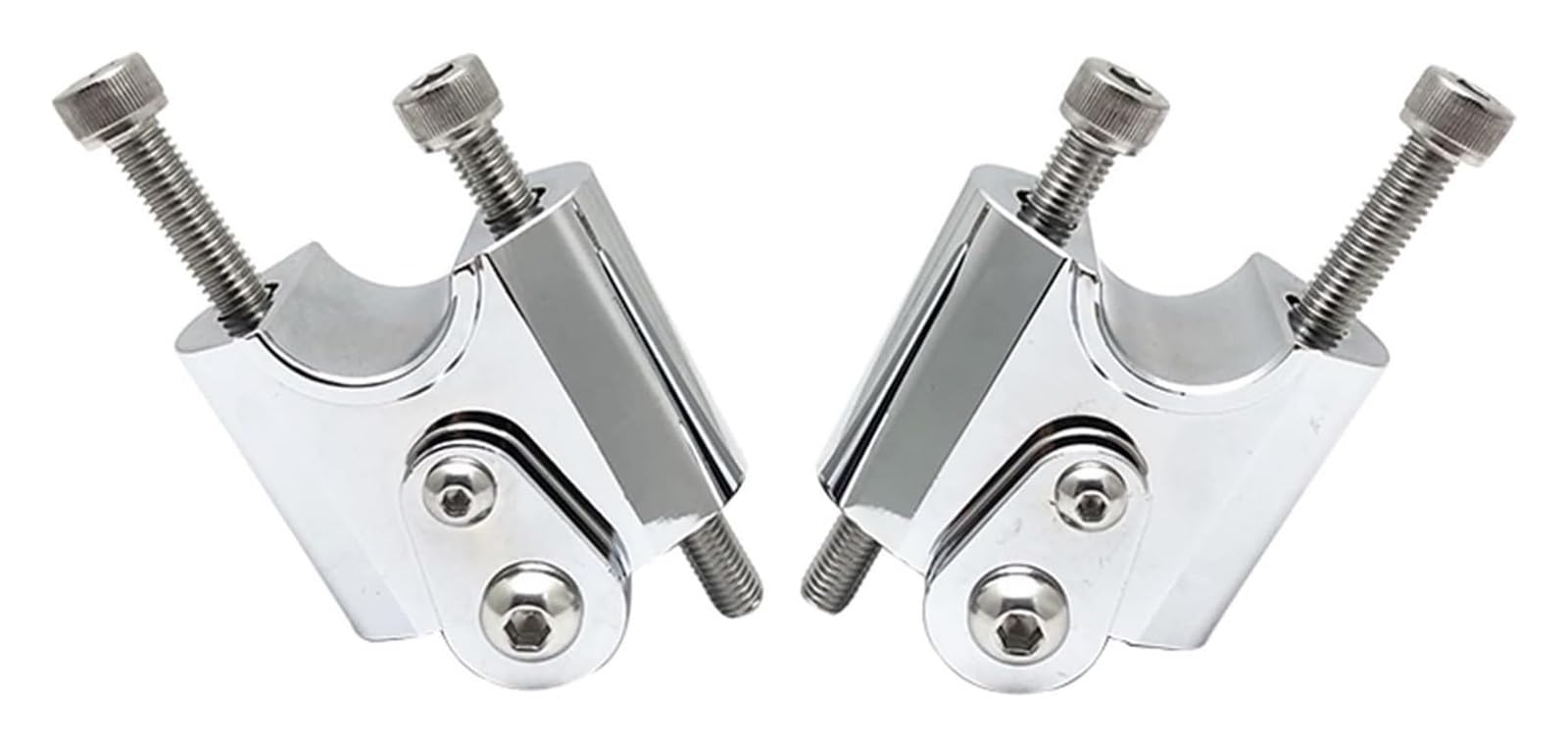 Lenkererhöhung Für B&MW Für R18 Für R 18 2020-2022 Chrom Aluminium Lenker Riser Bar Montieren Griff Clamp Montage Lift Klemme Adapter Motorrad Lenker Riser(Chrom) von GPNPCFMFVK