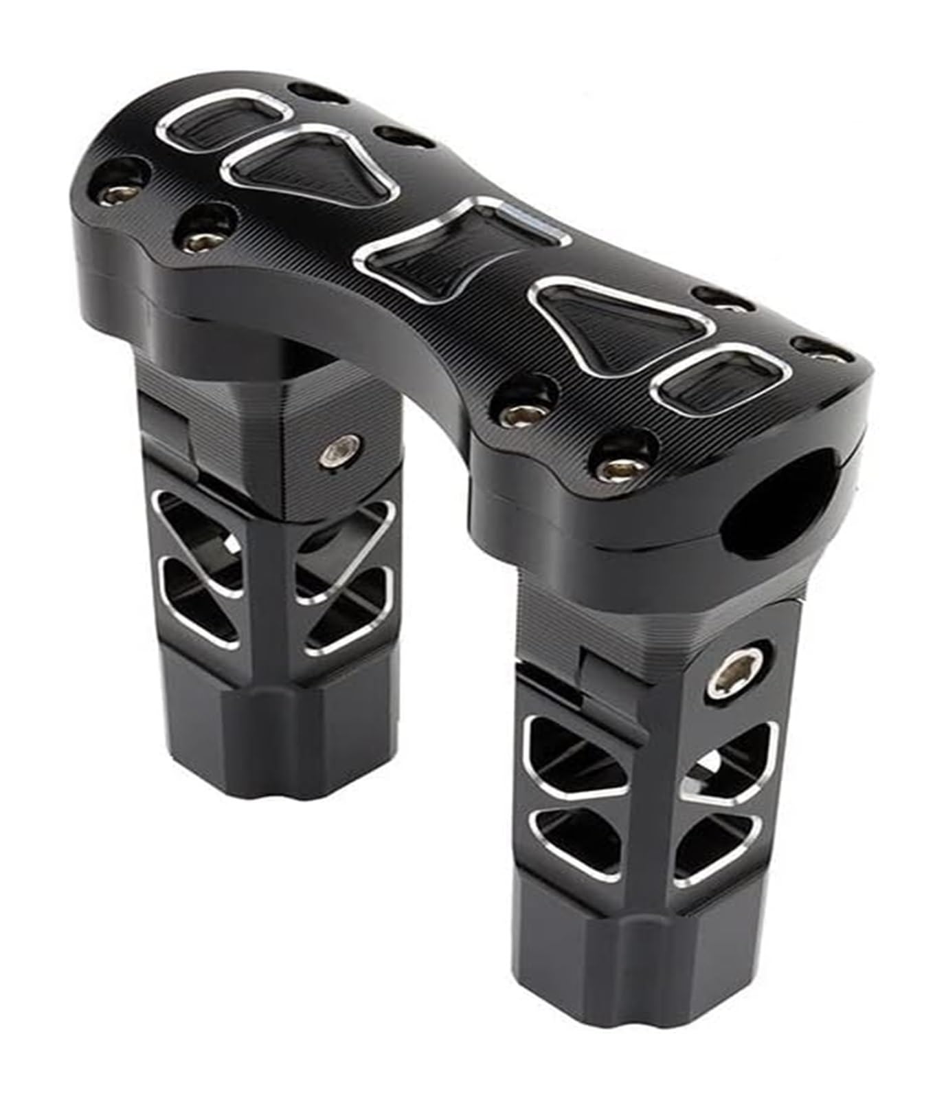 Lenkererhöhung Für H&Arley Für SPO&rtster 883 XL Für Street Für Bob Für Dyna Kickback Pull-Back Motorrad Lenker Riser Clamp Lenker 1 Zoll 25mm Motorrad Lenker Riser(6.5 Black White) von GPNPCFMFVK