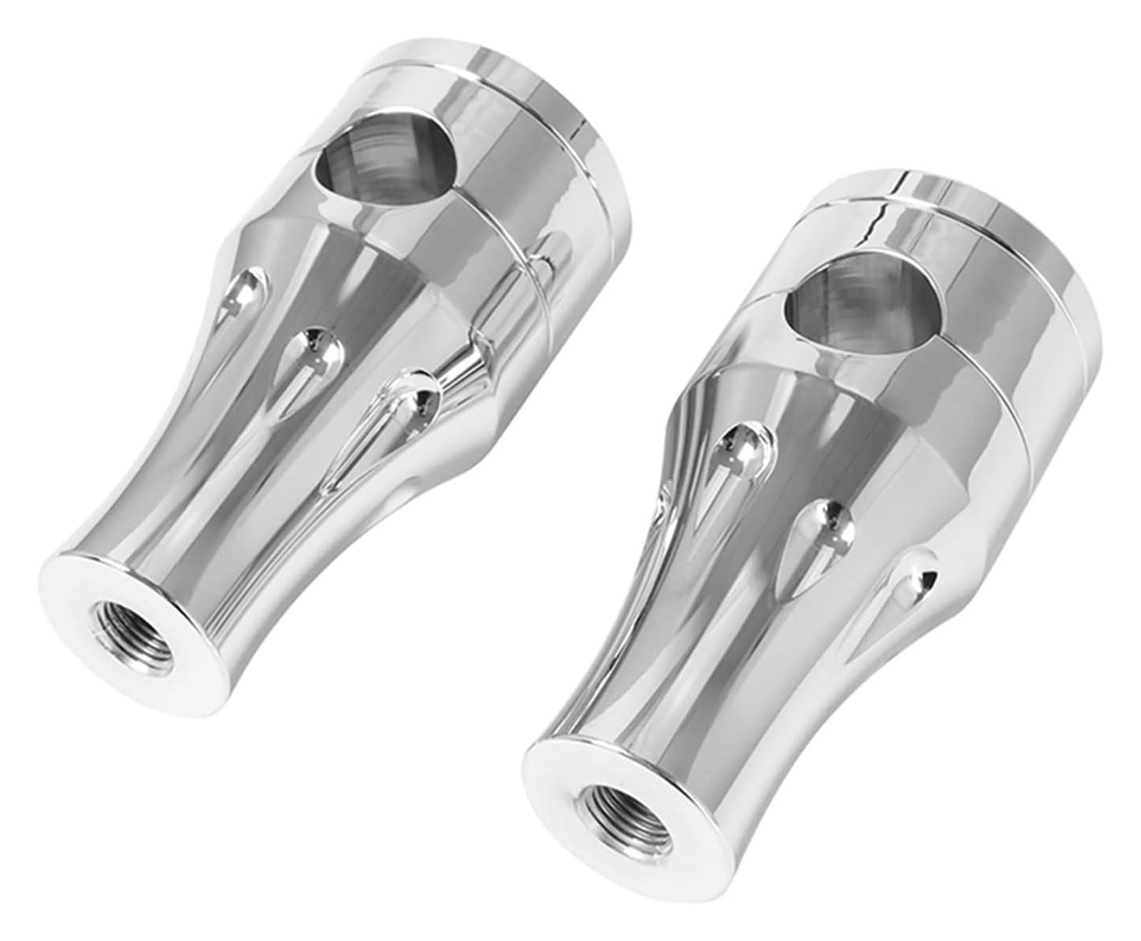 Lenkererhöhung Für Kawa&saki Motorrad-Lenker Schwarzes Motorrad 2,5 cm 25 Mm Cruisers Choppers Lenkererhöhung Klemmmontage Aluminium Motorrad Lenker Riser(Chrome 22mm) von GPNPCFMFVK