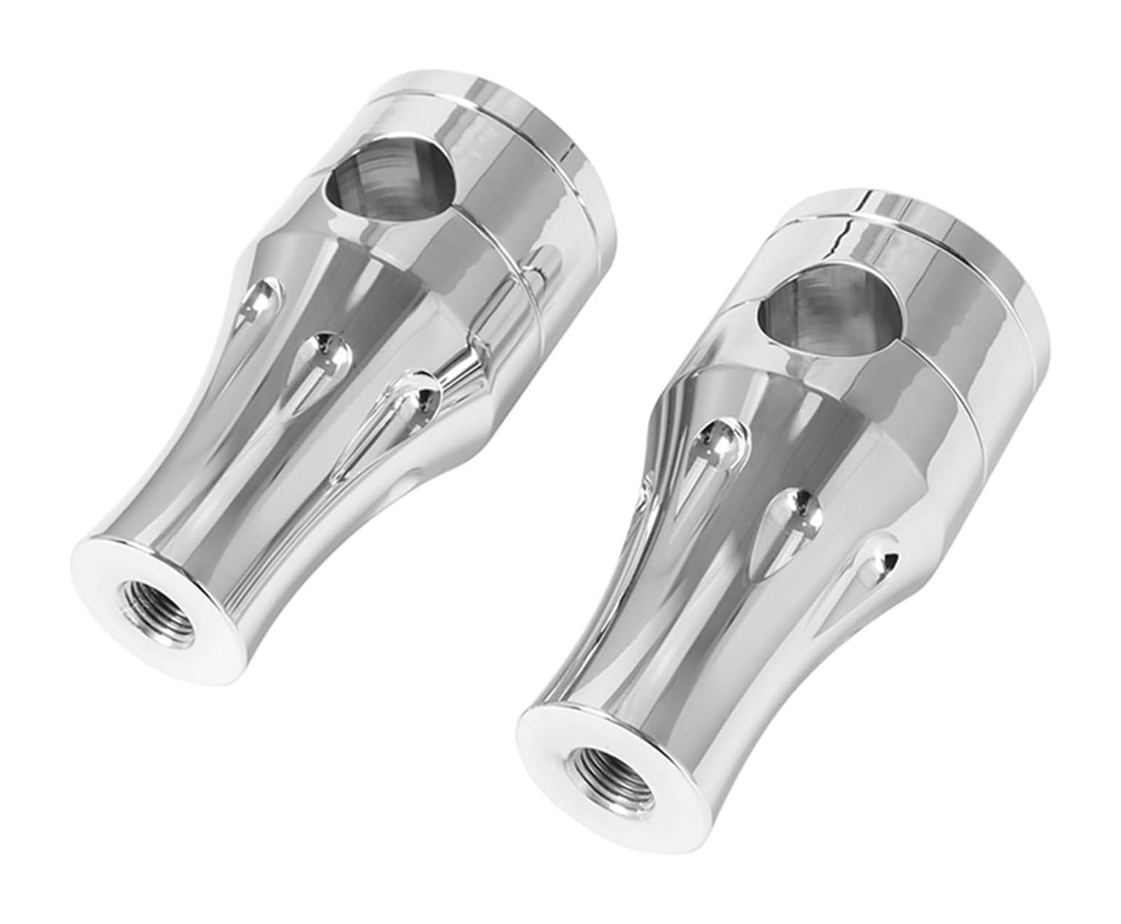 Lenkererhöhung Für Kawa&saki Motorrad-Lenker Schwarzes Motorrad 2,5 cm 25 Mm Cruisers Choppers Lenkererhöhung Klemmmontage Aluminium Motorrad Lenker Riser(Chrome 22mm) von GPNPCFMFVK