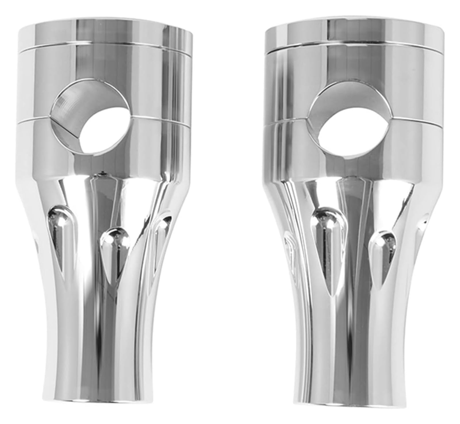 Lenkererhöhung Für Kawa&saki Schwarz Motorrad 1 "25mm Cruisers Choppers Lenker Riser Clamp Mount Aluminium Motorrad Lenker Motorrad Lenker Riser(Chrome 25mm) von GPNPCFMFVK