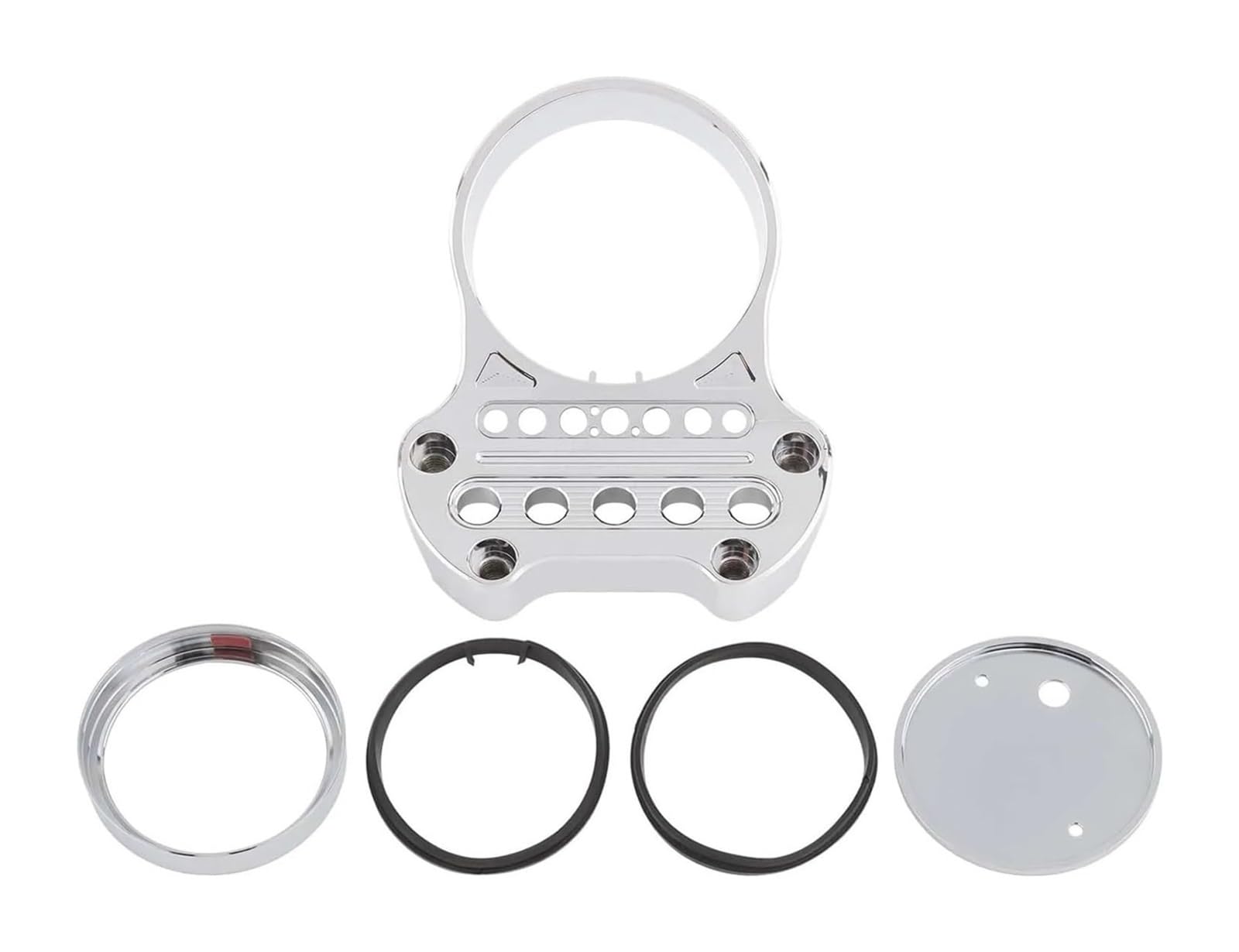 Lenkererhöhung Für SPO&rtster Für XL883 Für XL1200 Für Dyna Motorrad Instrument Halterung Umzug Abdeckung Lenker Riser Clamp Kit Griff Bar Steigleitungen Motorrad Lenker Riser(Chrom) von GPNPCFMFVK