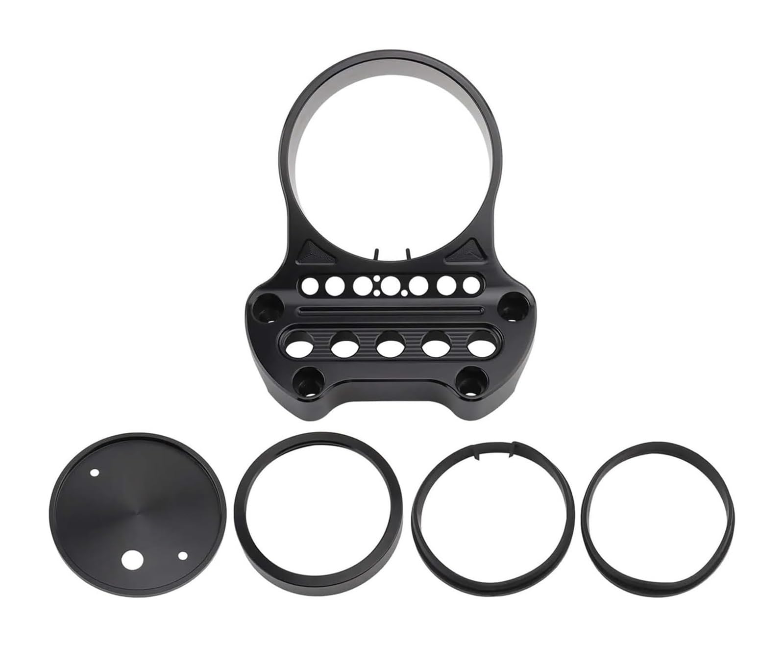 Lenkererhöhung Für SPO&rtster Für XL883 Für XL1200 Für Dyna Motorrad Instrument Halterung Umzug Abdeckung Lenker Riser Clamp Kit Griff Bar Steigleitungen Motorrad Lenker Riser(Schwarz) von GPNPCFMFVK