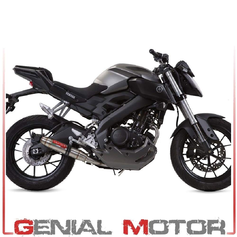 GPR Auspuff für Yamaha MT 125 2014/17 Anlage komplett geprüft und katalysiert Serie Deeptone Edelstahl von GPR