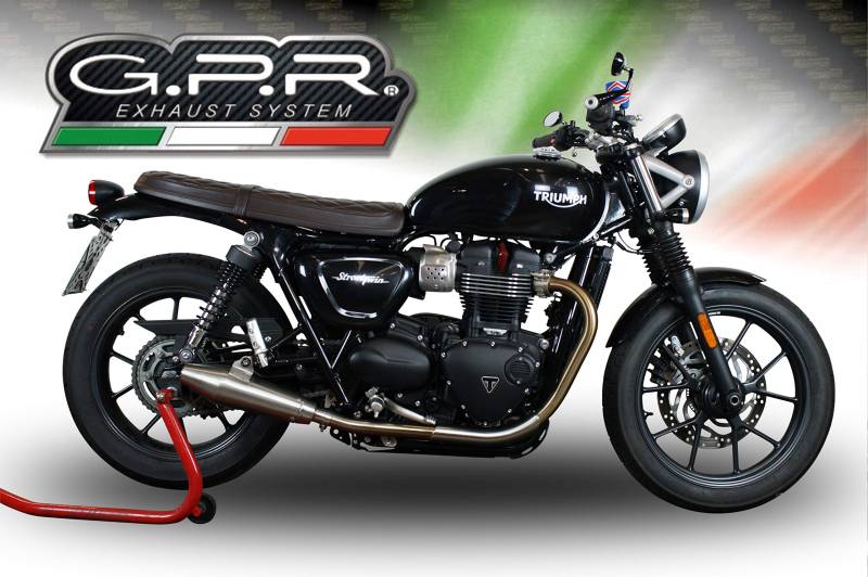 GPR Italia T.89.VIC Paar Zugelassen mit Triumph Street Twin 900 2015/17 Vintage von GPR