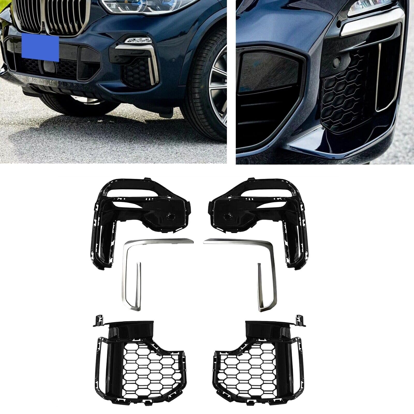 Auto Frontstoßstange Grill Nebelscheinwerfer Trim Air Vent Abdeckung für BMW X5 G05 2019-2023 2022 von GQDGCU