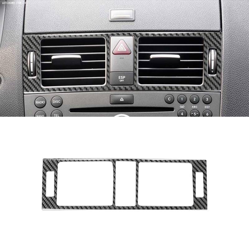 Auto Interior Aufkleber aus Carbonfaser, Innere Abdeckung Dekoration für Mercedes-Benz W204 2007-2014, Innenraum Sticker Trim, Auto Accessoires Tuning (Entlüftung-E) von GQDGCU