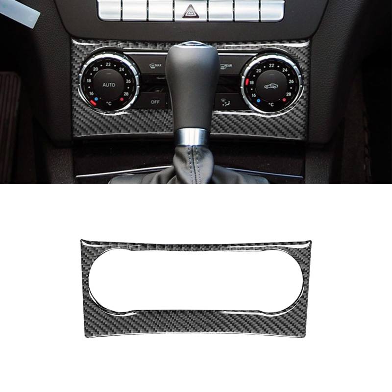 Auto Interior Aufkleber aus Carbonfaser, Innere Abdeckung Dekoration für Mercedes-Benz W204 2007-2014, Innenraum Sticker Trim, Auto Accessoires Tuning (Klimaanlage-Panel) von GQDGCU