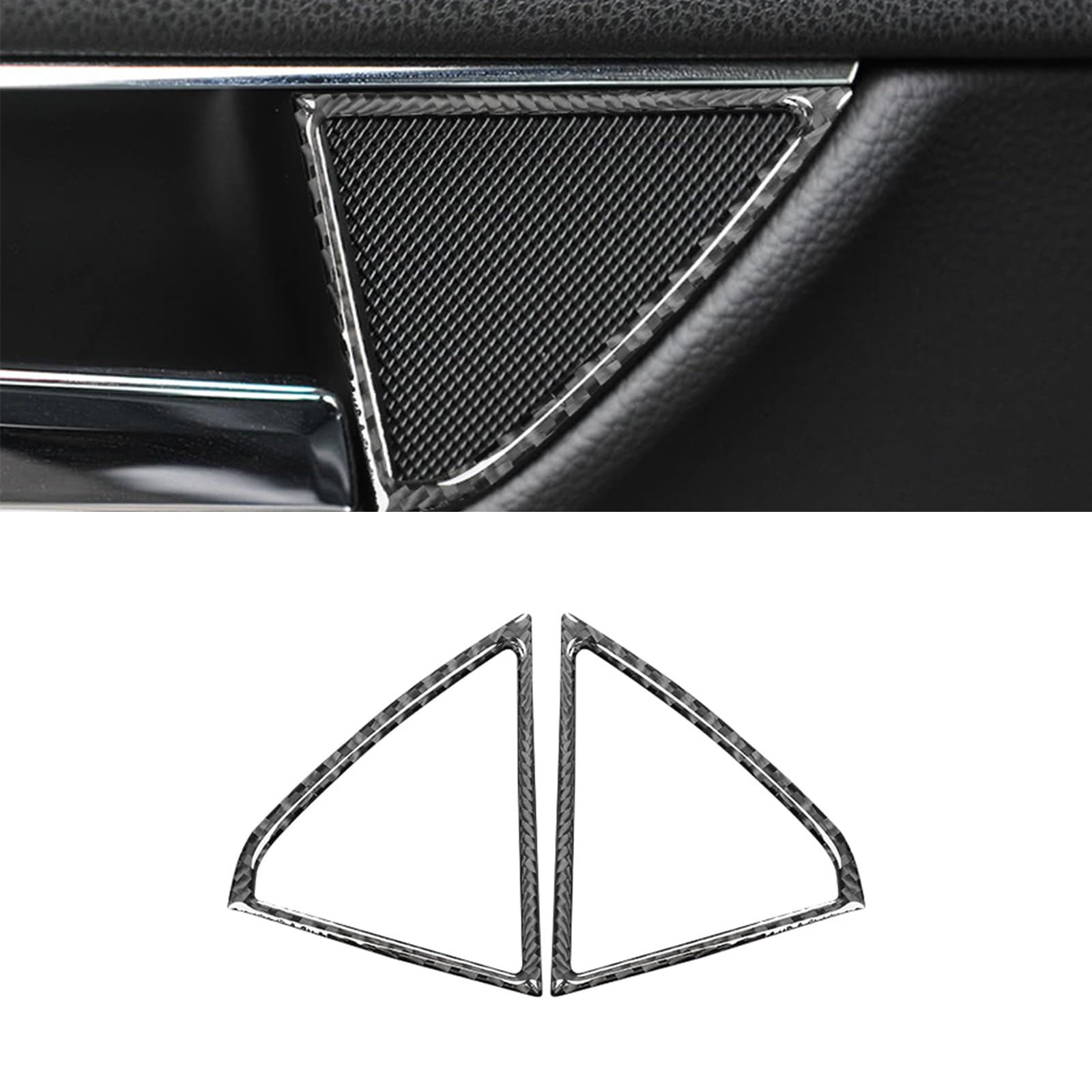 Auto Interior Aufkleber aus Carbonfaser, Innere Abdeckung Dekoration für Mercedes-Benz W204 2007-2014, Innenraum Sticker Trim, Auto Accessoires Tuning (Lautsprecher-A) von GQDGCU