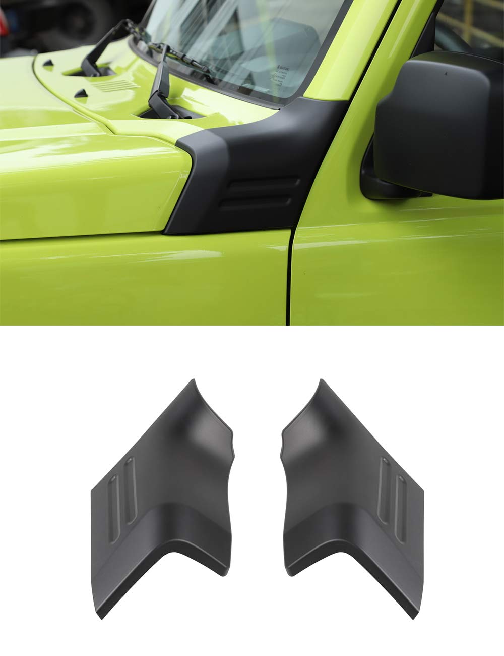 Auto Motorhaubenabdeckung Cowling, Auto Cowl Body Armor Corner Guards für Suzuki Jimny 2019-2024 (Schwarz) von GQDGCU