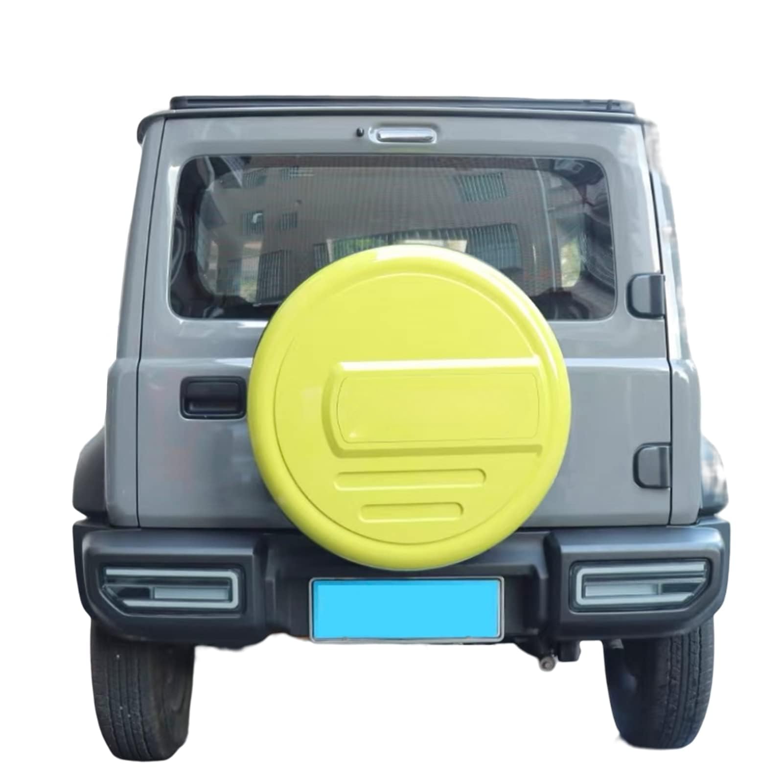 Auto Reserveradabdeckung, Hinterrad Ersatzradschutzabdeckung, Radreifenabdeckung mit Jimny Logo, Radabdeckung für Suzuki Jimny JB64 JB74W 2019-2024, ABS, Wasserdicht, Sonnenschutz, Staubdicht (Gelb) von GQDGCU